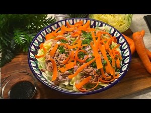 Salade fraicheur au thon sauce soja - tuna iceberg salad with soja sauce