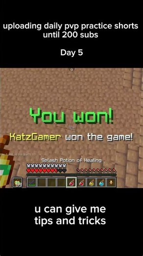 uploading daily pvp practice shorts until 200 subs || #minecraft #pvp #shorts