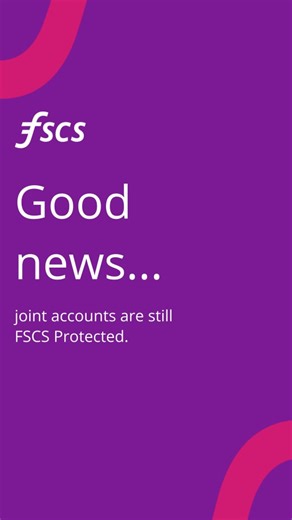 FSCS on Instagram: "Got a #JointAccount and want to know how FSCS protects your #deposits and savings? Here's how we keep any money in your bank, building society or credit union safe, now up to £120,000 thanks to our newly increased #DepositProtection limit. 💑🔒 Learn more via the link in bio."