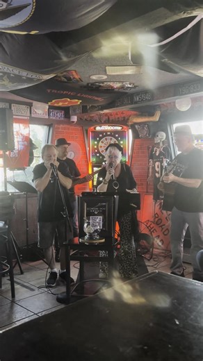 #phenomenal time at Tara Dactyl Dawn Petty's Roadside Bar & Grill #fridaynight!!! Here's a clip from #turnthepage. Joining us on bass was Mr. Smooth Tim Dahlstrom (Jack Ray Post 5789, VFW House Blend) on bass, Patrick #dujour Fields on percussion and Wailin Jim Ellsworth (Jack Ray Post 5789, VFW House Blend) on the screamin harp! SPECIAL THANKS to Kristi Lalumia and Mark Martinez for #friends and #capturedmemories #videos clips! AND ALL OF YOU OF COURSE!!! NEXT STOP: Buckeye Acres Produce in War