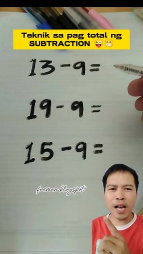 1.6M views · 10K reactions | TEKNIK sa pag total ng SUBTRACTION  #mathematicstutorial #Mathematicstricks #fremanblogspot | Freman Agullana | Facebook