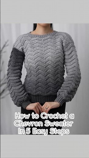 How to Crochet a Chevron Sweater In 5 Easy Steps