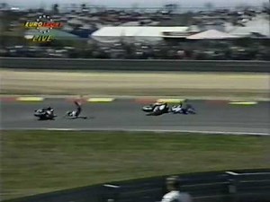 Synchronized Crash - 1990 German MotoGP race
