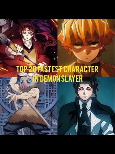 top 20 fastest character in demon slayer final part #trending