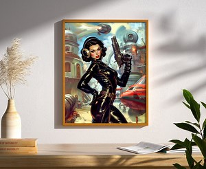 Retro Futuristic Sci-fi Space Woman Warrior Astronaut Art Poster Print Wall Decor Vintage Scifi Mid-century Modern Science Fiction - Etsy Canada
