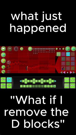 "What if I remove the D blocks" #geometrydash #gdupdate #gd #shorts