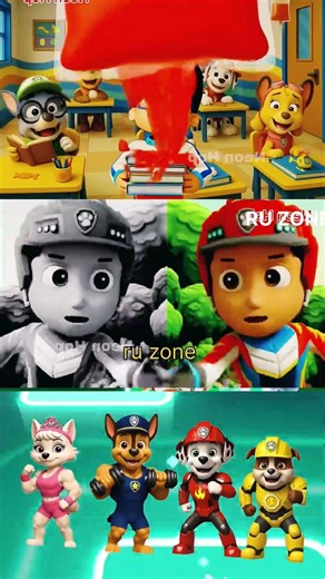 Paw Patrol Scary Chase 🆚 Ryder 🆚 Marshall Fun X Dance Cover | Tiles Hop _ ep #pawpatrol #shorts #17