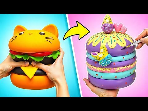🌈✨ DIY Squishy Makeover! Transform & Customize with Rainbow Magic 🎨💖