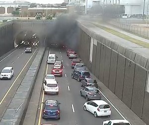 Vehicle fire inside Wallace Tunnel shuts down I-10 for hours