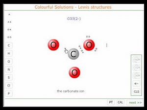 The Lewis structure of the carbonate ion