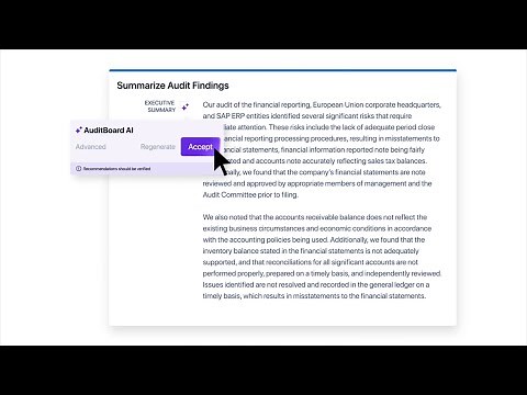 Accelerate Audit, Risk, and Compliance with Auditboard AI