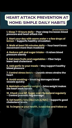 Heart Attack Prevention at Home ❤️ Simple Daily Habits That Work