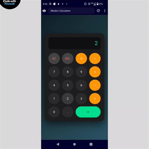 Built a Modern Calculator using HTML, CSS & JavaScript 🧮🔥 This beginner-friendly Web Development Project helped me understand DOM manipulation, events, and UI design. Perfect project for: ✅ Web Development Beginners ✅ HTML CSS JavaScript Practice ✅ Portfolio Projects ✅ Frontend Development 🚀 Simple logic 🎨 Clean UI ⚡ Fully responsive 📱 Mobile-friendly design If you’re learning Web Development, save this reel & follow @codewithyousub for daily coding content 💻✨ #htmlcssjavascript #webdevelo