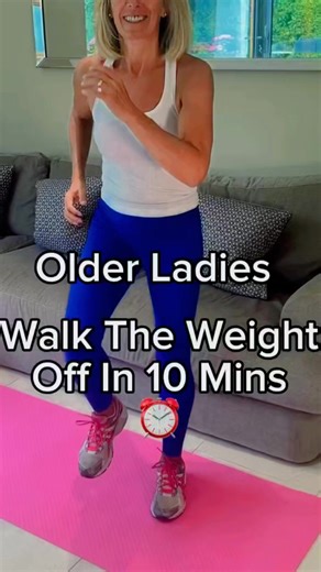 Here's a great way to 'walk the weight off' - easy moves that are low impact and perfect for ladies #fbreelsfypシ゚ #reelsfypシ #explorepage #fyp #reels #oldlady #absworkout #exercise #weightloss #beginner | Home Fitness Workout