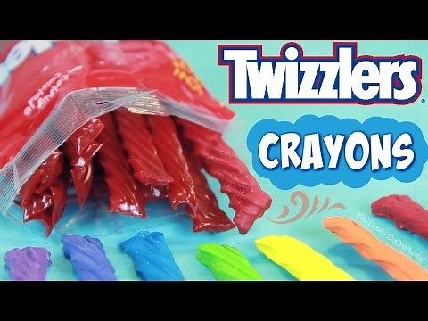 DIY TWIZZLERS CRAYONS - How to make a Candy Shaped Crayon | SoCraftastic