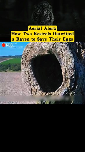 Aerial Alert： How Two Kestrels Outwitted a Raven to Save Their Eggs #... | B3 Clip