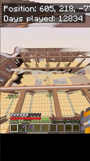 Bedrock Survival Realm Build Progress: Mosasaur completed #minecraft #survival #bedrock #realm