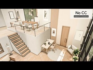 BaseGame & 2 Packs Modern Home | No CC | Sims 4 Stop Motion Speedbuild
