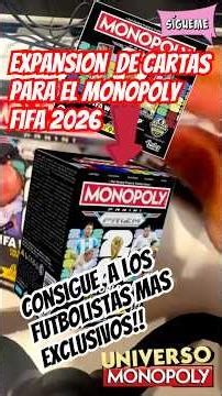 Expansion Monopoly Fifa 2026 mas cartas de jugadores😱 🎲🎲