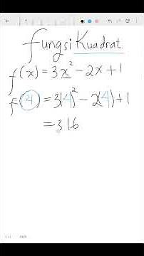 SMP 9 | Menghitung nilai fungsi kuadrat mudah tips trick #matematika