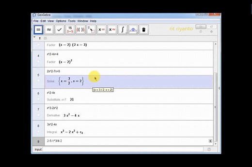 【GeoGebra】Introduction CAS（涵盖基本的代数计算！无绘图！）