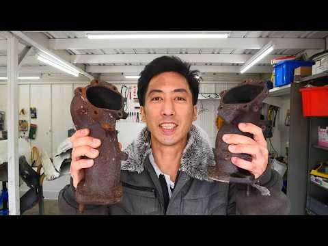 We're going to sandblast the GT-R's outlet pipes to remove rust and then apply heat-resistant paint!