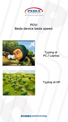 relate ga gais? atau udah jago ngetik di PC? 🤭 #typing #laptop #hp #device #pediatechnology