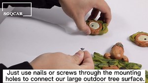 Watch Tree Faces Decor Outdoor,Tree Face Bird Feeder on Amazon Live