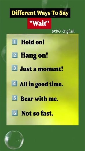 "Wait"🤌Different Ways To Say Or Ask Someone To "Wait" | Boost Your English