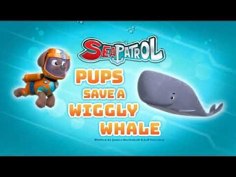 Paw Patrol Sea Patrol Pups Save a Wiggly Whale Rubble Saves Captain Turbot and francois