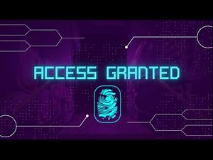 Access Granted Animation for Secret Agent Party (purple and teal)