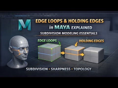 Edge Loops & Holding Edges in Maya (Subdivision Modeling Essentials)