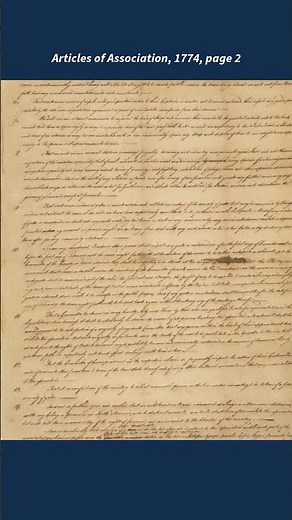 Articles of Association (Continental Association), October 20, 1774. #ArchivesRoadToRevolution