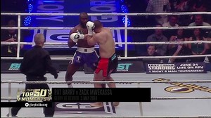 At number 9, Zack Mwekassa makes a tremendous first impression against Pat Barry at GLORY 16. | GLORY Kickboxing