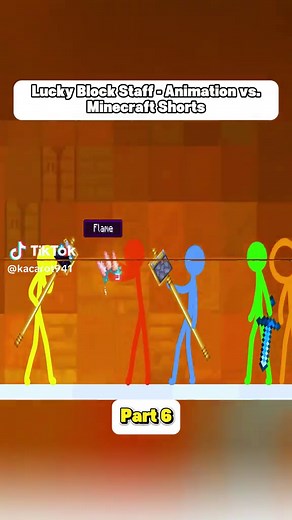 Animation vs. Minecraft: Lucky Block Staff Showdown