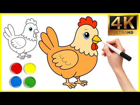 🐔 Learn How to Draw a Hen | ✏️ Easy Step by Step Tutorial 🎨✍️