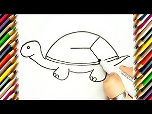 How to draw a Tortoise Step by Step | Easy Turtle Drawing