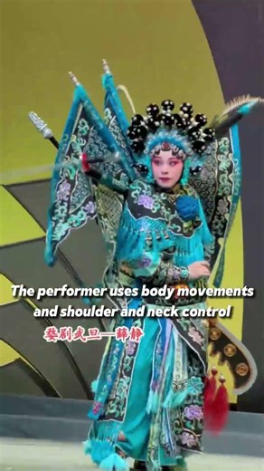 Peking Opera Back Flag Spear Spinning! Chinese Opera Stunt 🔥