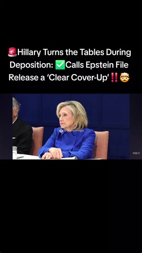 🚨Hillary Turns the Tables During Deposition: ✅️Calls Epstein File Release a ‘Clear Cover-Up’‼️🤯 #hillaryclinton #fyp #foryoupage #trending #epstien