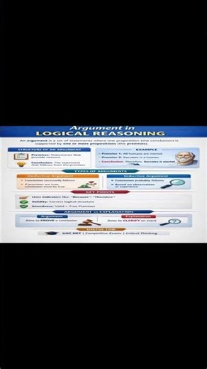 Argument in Logical Reasoning | Meaning, Structure & Types
