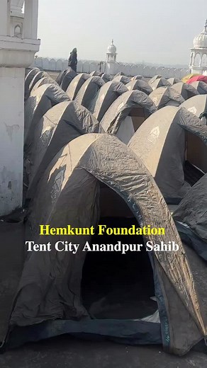 34K views · 5.1K reactions | Hemkunt Foundation Tent City, Anandpur Sahib has been set up for the Shaheedi Samagam of Sri Guru Tegh Bahadur Sahib Ji. 24/7 free stay, langar, blankets and basic facilities for Sangat arriving from across the nation. Donate now using the link in bio | Hemkunt Foundation | Facebook
