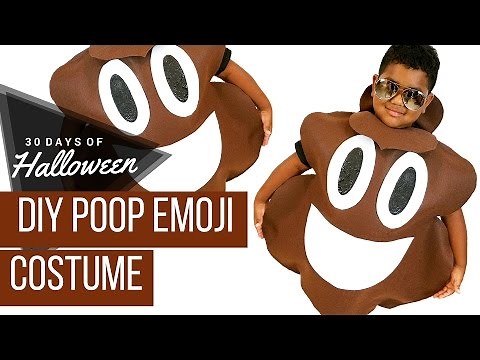 DIY Poop Emoji Costume #JPHalloween 30 Days of Halloween