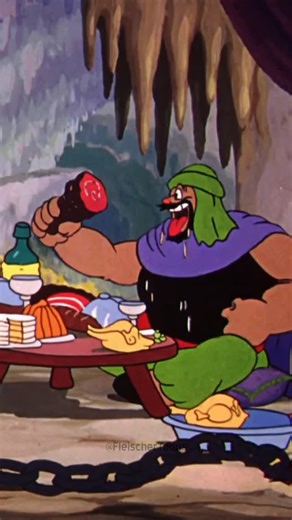 Fleischer Cartoons on Instagram: "🍗Hungry Man Meal🍗 #popeye #popeyethesailorman #animation #food #fleischerstudios"