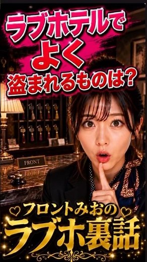 実話。よく盗まれる、ラブホの備品とは？ #フロントみお #美女 #衝撃の事実 #ラブホ #カップル