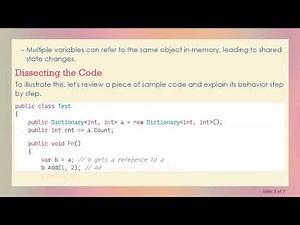 Understanding How a Dictionary Reference Works in C#