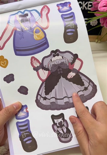 paper doll dress up sticker #vivistickerly #sticker