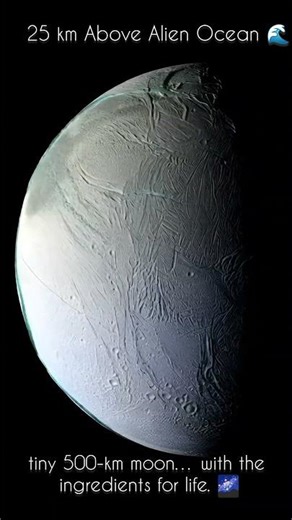 25 km Above Alien Ocean 🌊 | Cassini’s Wildest Flyby #space