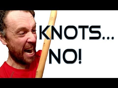 How to make a Yew English Longbow, series, Dealing with Knots