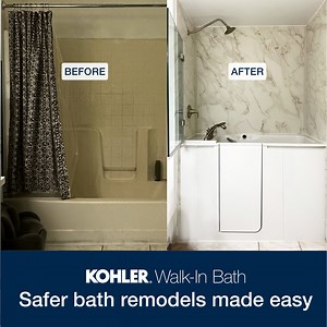 Enjoy a safer, more comfortable bathing experience with the KOHLER Walk-In Bath. Take advantage of our special offers by requesting a quote! | KOHLER