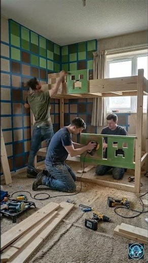 Built A Kid's DREAM Minecraft Room! 😱⛏️ (Insane Makeover) #asmr #minecraft #bedroomgoals